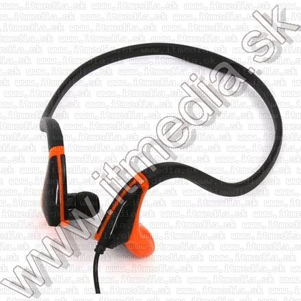 Image of Omega Freestyle Silicone Sport Headset FH1019 Black-Orange (IT11292)